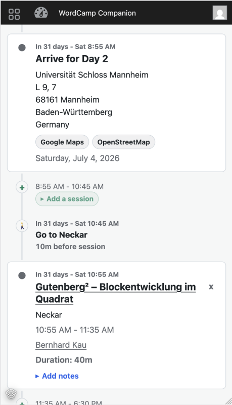 A timeline of WordCamp Mannheim
